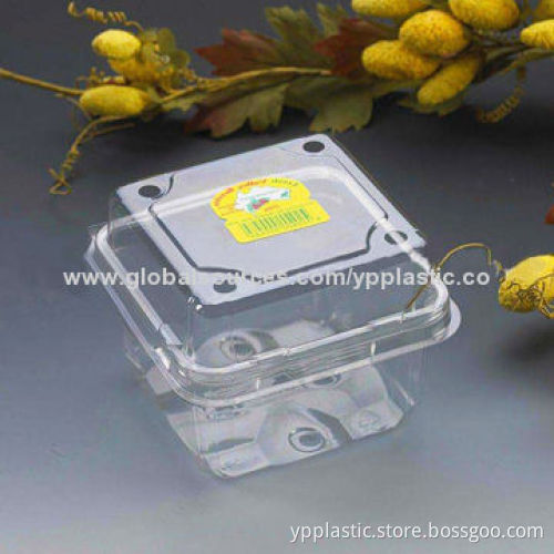 Fruit and vegetable clamshell box, 15-year manufacturer,PVC/PS flocking/glossy material available